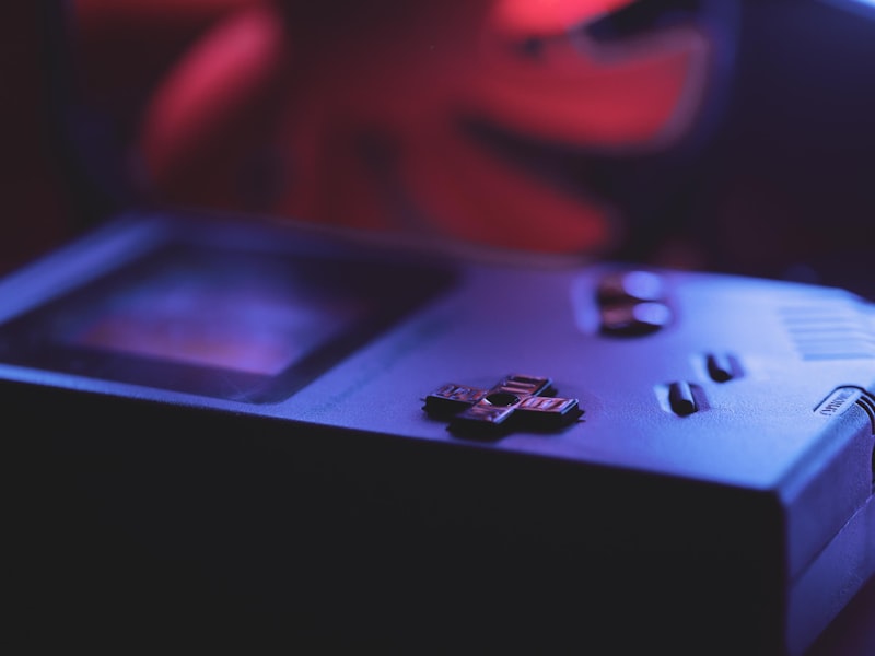 Close-up of a game controller under harsh light